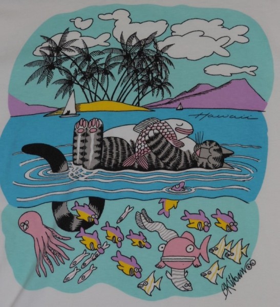 Crazy Shirt Kliban Cat Hawaii