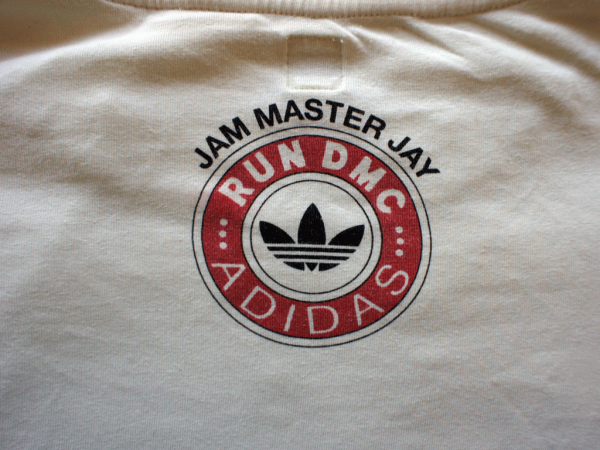 Adidas RUNDMC tee logo back neck