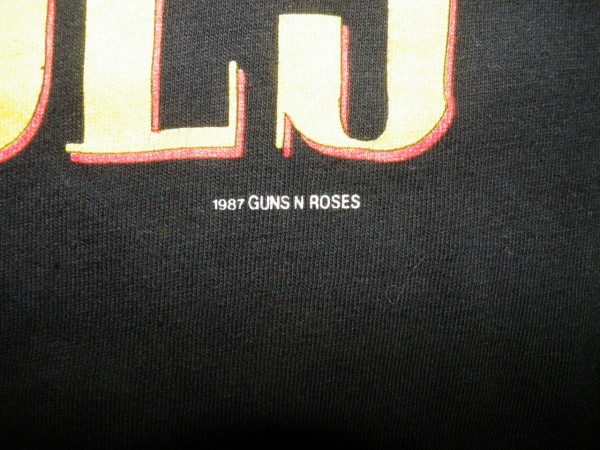 STUMPED ON THIS GUNS N ROSES "WAS HERE " SHIRT