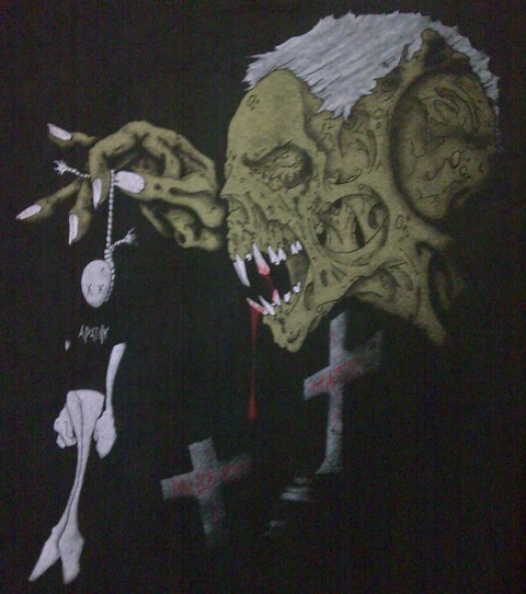 Unknown skull art similar to pushead t-shirt