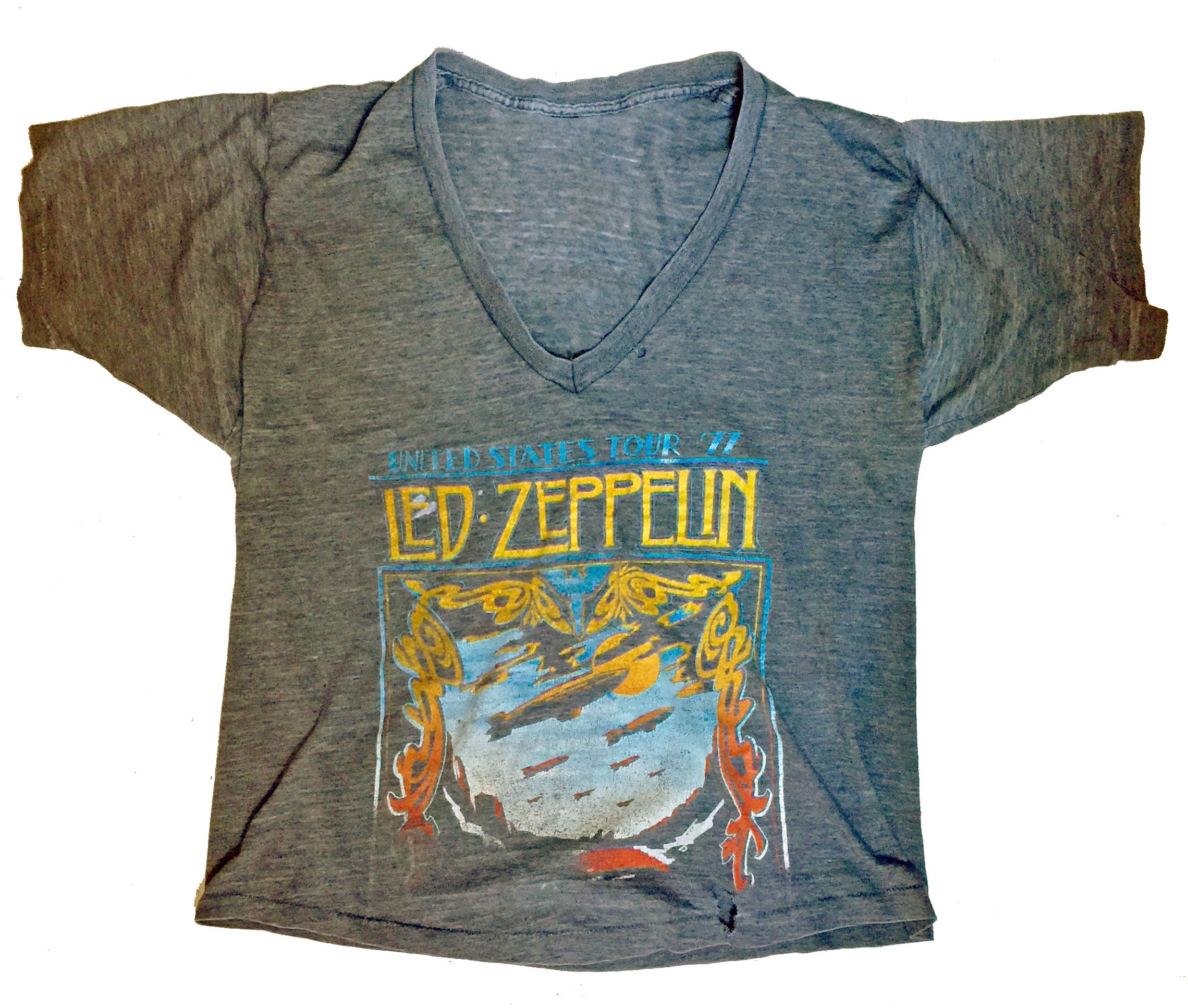 Led Zeppelin 1977 Us Tour Tee Vintage T Shirt Forum Defunkd