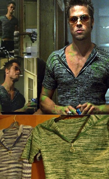 Vintage rib knit zip shirts similar to Tyler Durden's
