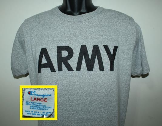 Army vintage 80s gray Champion t-shirt 