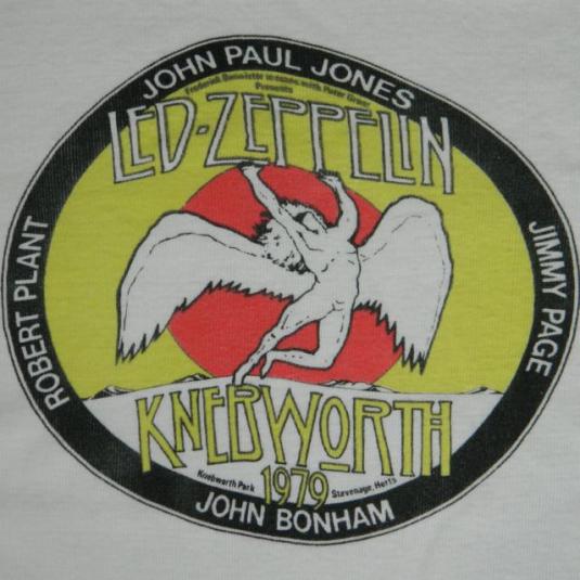 Vintage LED ZEPPELIN KNEBWORTH 1979 CONCERT TShirt 70s tour