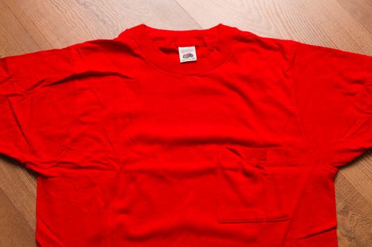 fruit of the loom red t shirt