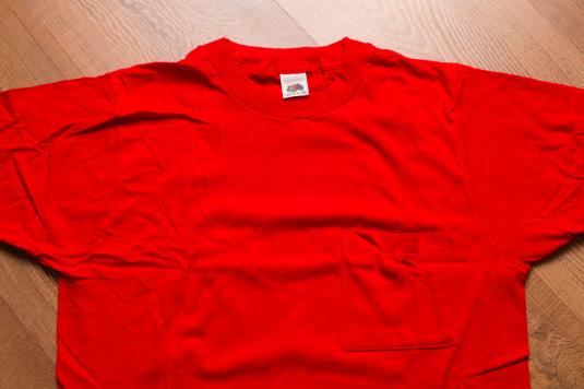 fruit of the loom red t shirt