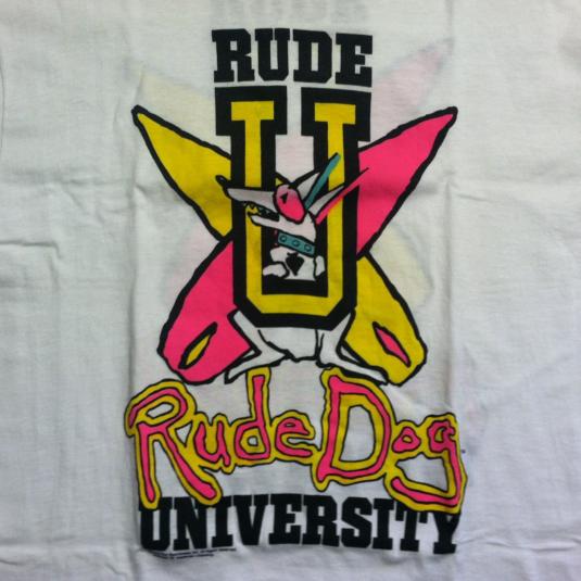 Vintage 1980's RUDE DOG tshirt