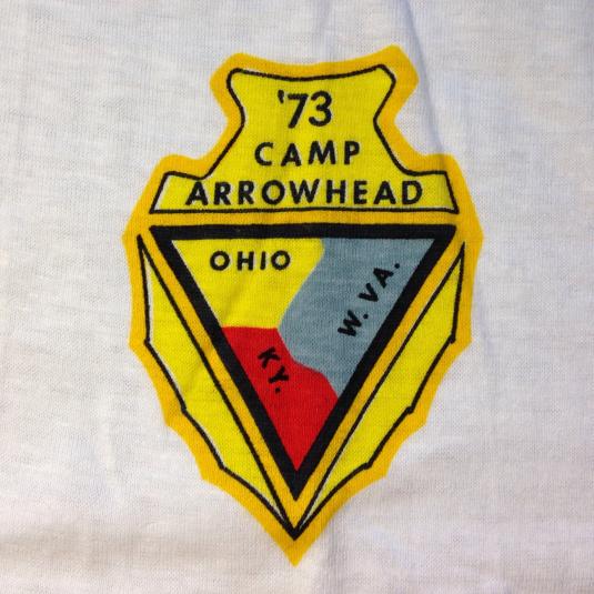 Vintage 1973 Boy Scouts Camp Arrowhead tshirt