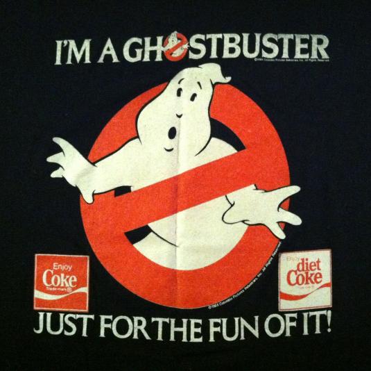 Vintage 1984 Ghostbusters CocaCola movie promo tshirt