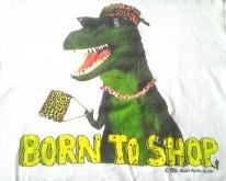  80s BORN TO SHOP  with rhinestones! 