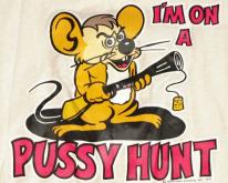Pussy Hunt Dirty Mouse Raglan Baseball  Iron-On