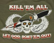  Military Skull Kill 'em All Let God Sort Them Out 