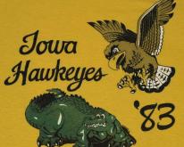 1983 Iowa Hawkeyes University  Yellow 80's