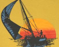  1980s Port St Lucie Florida Sailboat Sunset 