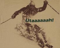  1980's Utah Ski Skiing Skier  Beige soft 80s