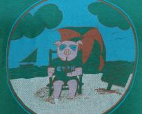 VIntage MILLER TIME Welcome To Mass PIG 