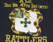 80s 3rd BN 47 Infantry US ARMY Rattlers Military 