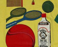  1980s BOMBAY Dry Gin Tennis Play to Win Raglan 