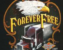 3D EMBLEM TRUCKERS ONLY FOREVER FREE EAGLE 
