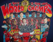  Chicago Bulls caricature comic hoodie  93 XL