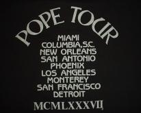  Pope Tour Vatican Road Crew  1980s L
