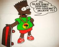  BLACK BART SIMPSON WEARING 'NIKE' 