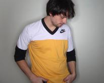  80s NIKE ORANGE TAG RAGLAN JERSEY  M