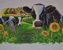  90s Cows Flowers Massachusetts  XL Wraparound
