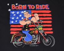  90s Popeye Born to Ride Motorcycle  -M