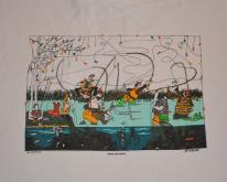  90s T Match the Hatch Fishing B Johnson - Sz XL