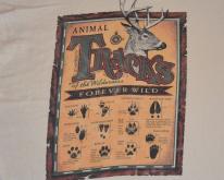  90s T Animal Tracks of the Wilderness - Sz L