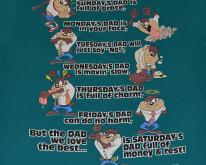  90s Taz Ode to Dad Poem Looney Tunes  - L, XL