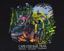  90s Cape Code Rail Trail Neon Cycling  - M