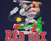  90s MLB Boston Red Sox Jack David Cartoon - L