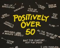  90s Positively Over 50 All Over Print  - L
