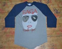  80s SAGA Worlds Apart Tour Concert Baseball Jersey