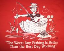 VIntage 1980's quit your job and go fishing , M-L