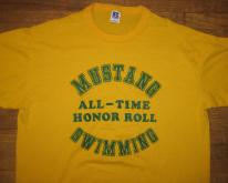  1980's Mustang Swimming , soft and thin large