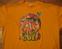 1970's- 1980's , sparkly golf iron- on, soft