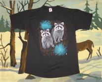  1980's soft raccoon , L-XL