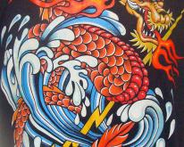 86' Chinese dragon and lightning bolt  M