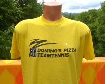  DOMINO'S pizza team tennis  yellow 80s