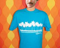  HAWAII teal palm trees tourist souvenir