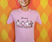  PUNK penguins cleveland ohio pink funny  80s