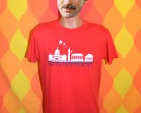  80's washington DC white house monument  red