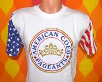  coed beauty PAGEANTS rhinestone flag  80s 