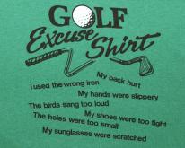  GOLF excuses funny joke humor green  70s
