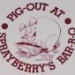 Vintage Georgia Pig Out BBQ Bar-B-Q Hog Sprayberrys T-Shirt