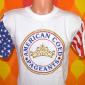  coed beauty PAGEANTS rhinestone flag  80s 