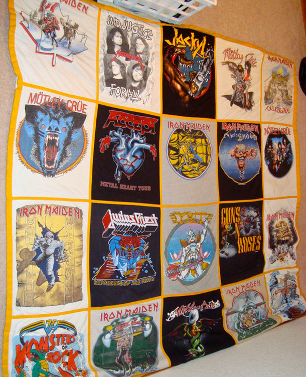 vintage rock t-shirt blanket